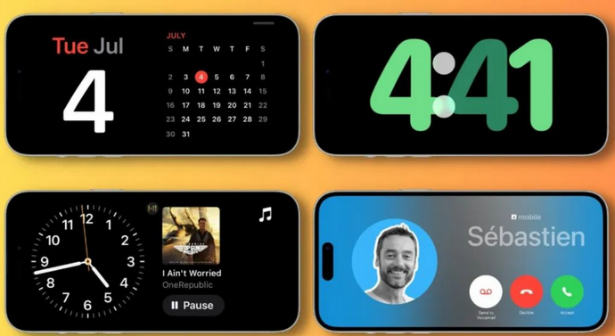 静安苹果手机维修分享iOS17横屏充电待机显示有什么好处 