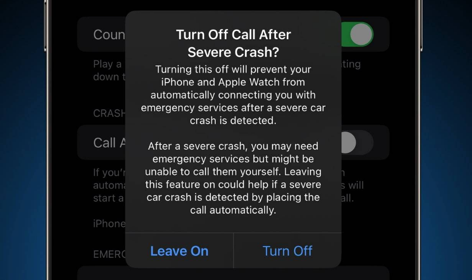 静安苹果14维修分享 iPhone 14 和 Apple Watch 上关闭崩溃检测 